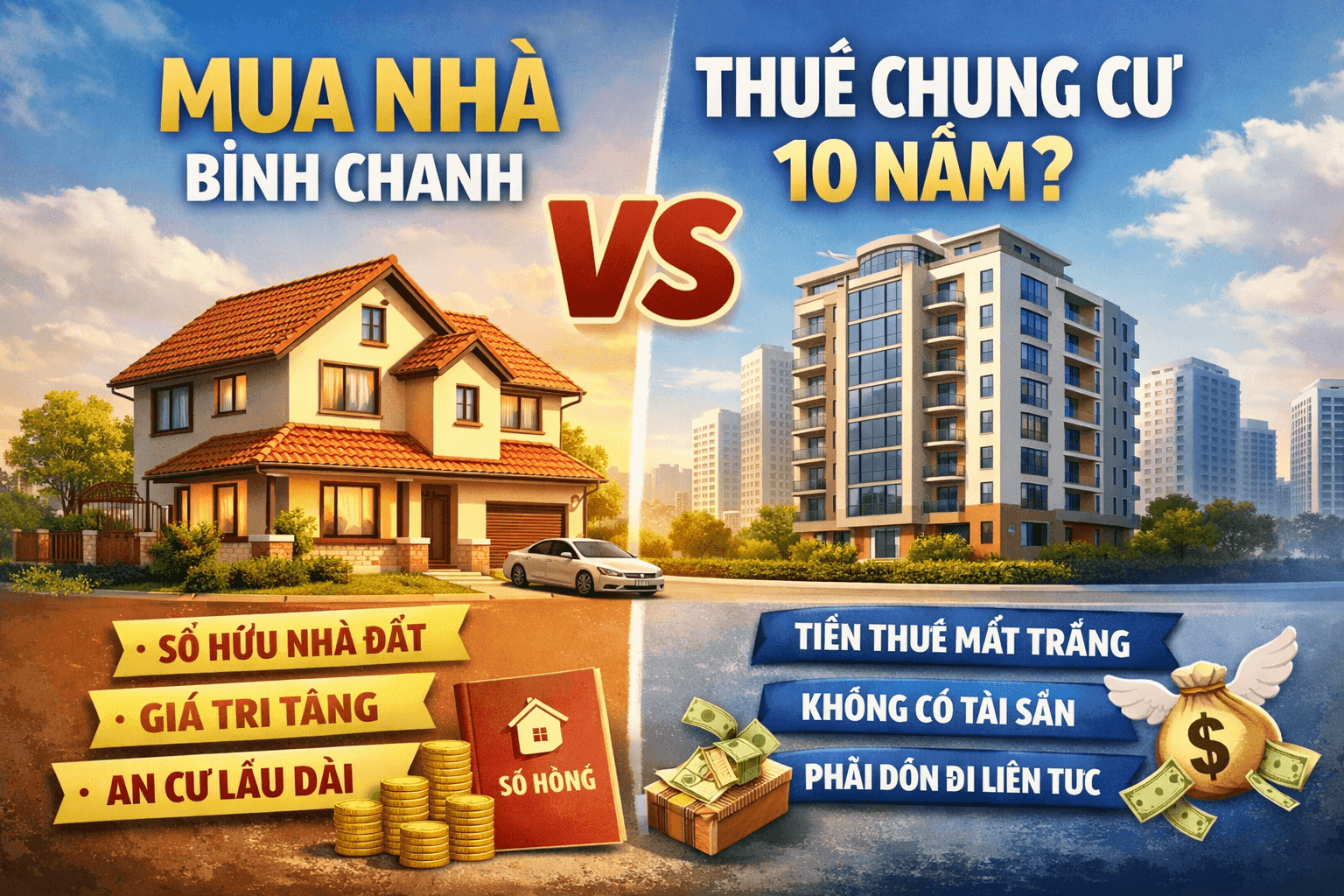 So Sánh Mua Nhà Bình Chánh Hay Thuê Chung Cư Trong 10 Năm Lựa Chọn Nào Thông Minh Hơn